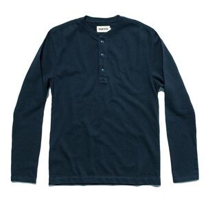Taylor Stitch Heavy Bag Henley in Navy